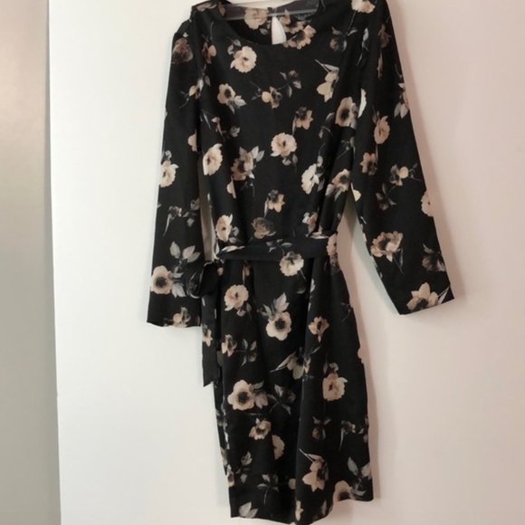 Dynamite Satin Floral Dress - XS - Picture 2 of 2